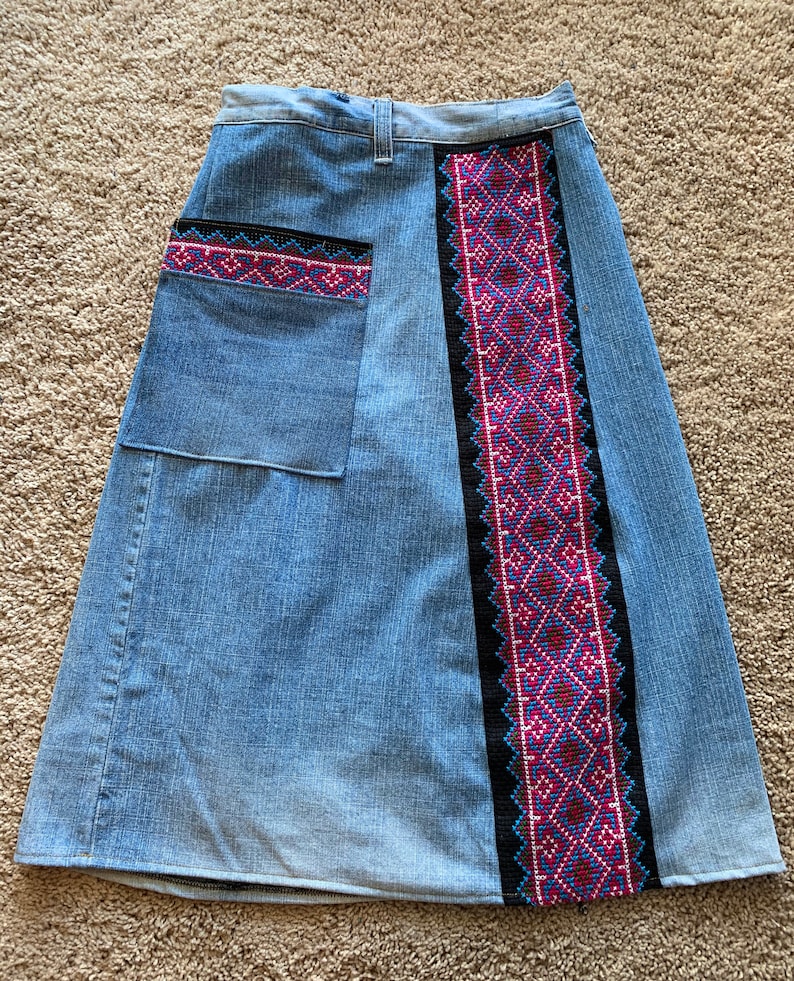 LONG SKIRT PATTERN Women Denim Skirt Vintage Skirt Pattern Etsy