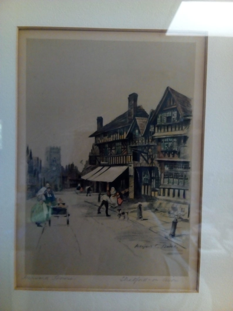 Harvard House Stratford Upon Avon Marjorie C Bates Coloured Etsy