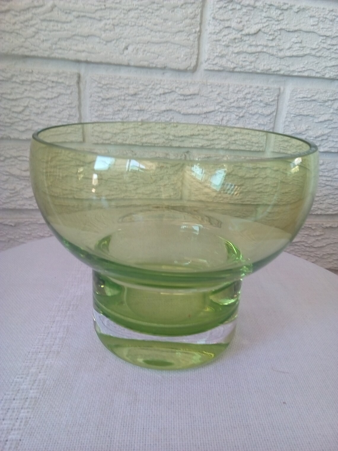 Stunning Vintage Rare Villeroy and Boch Green Crystal Compote Etsy