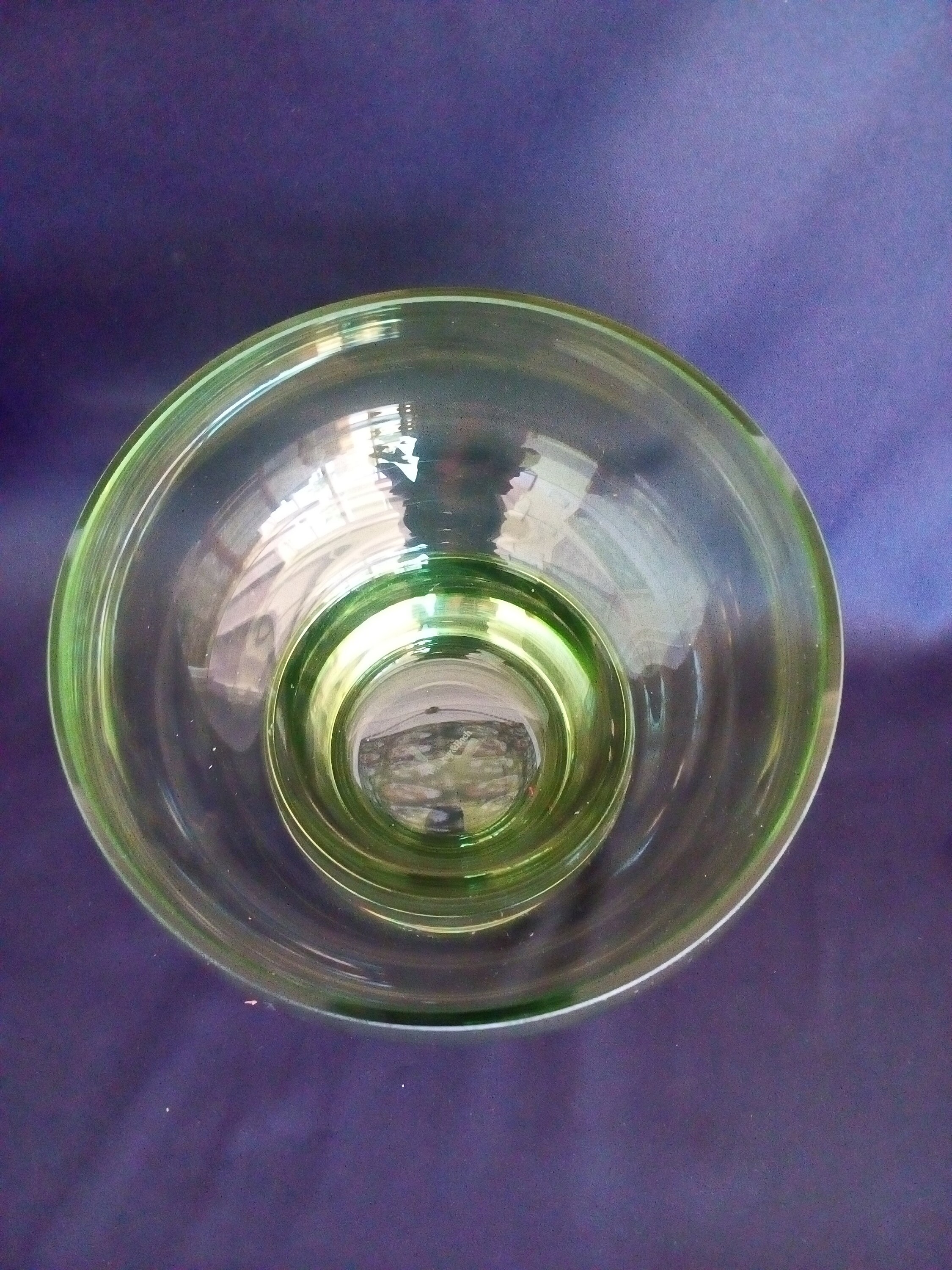 Stunning Vintage Rare Villeroy and Boch Green Crystal Compote Etsy