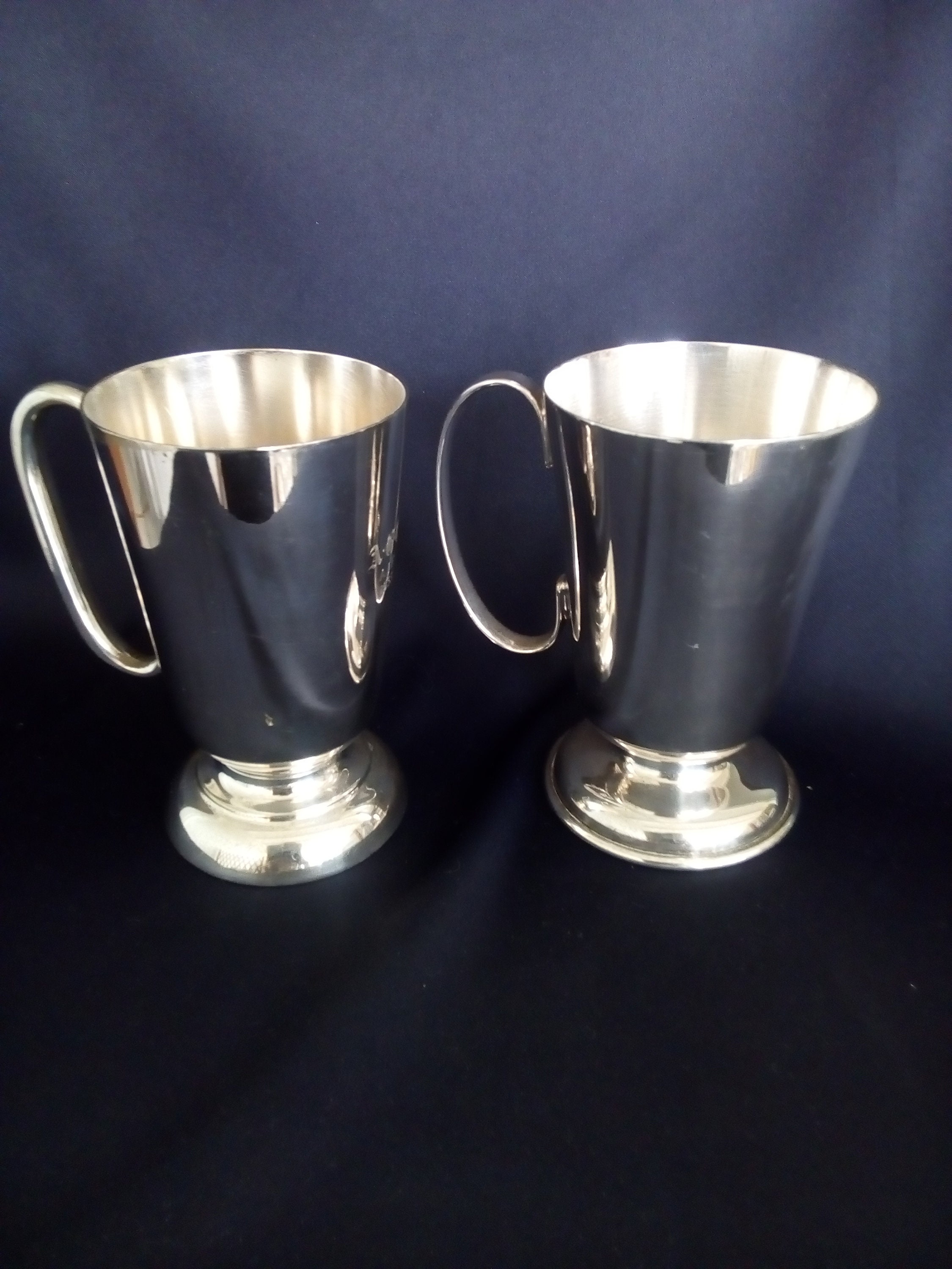 2 X EPNS Beer / Wine Tankards Hecworth and Crusader 1930's Etsy Australia