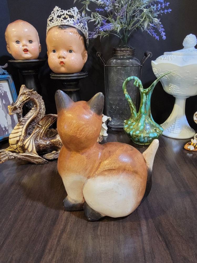 Superbe Lionne Art Déco en bois sculpté | Art deco bois