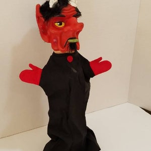 vintage devil hand puppet