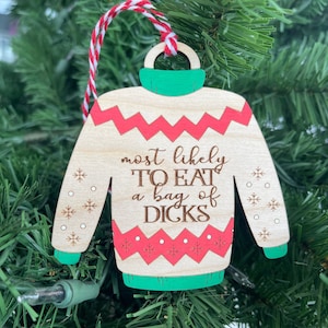 Lustige Weihnachtsverzierung | Geschenkbörse | Handmade Weihnachtsschmuck | Hässliche Weihnachten Pullover Ornament