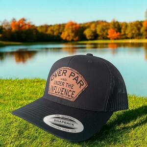 Over Par And Under The Influence Hat, Valentine&#39;s Day Gift For Dad, Golfing Gift Ideas, Richardson 112