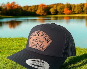 Over Par And Under The Influence Hat, Valentine's Day Gift For Dad, Golfing Gift Ideas, Richardson 112