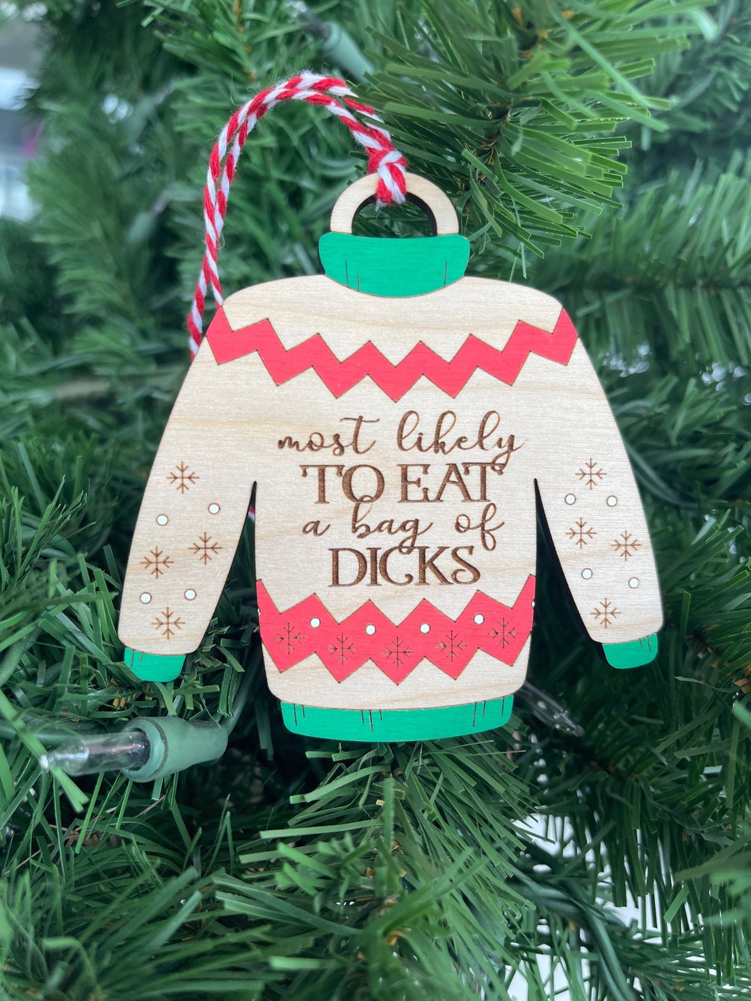 Funny Christmas Ornament Gift Exchange Handmade Christmas Ornament Ugly