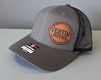 Oliver Anthony Lyrics Hat | Leather Patch Trucker Hat