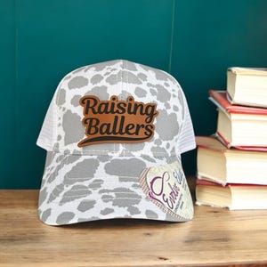 Busy Raising Ballers Ponytail Hat, Sports Mom Trucker with Mesh Back