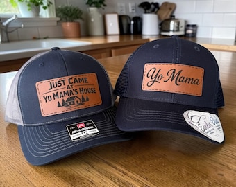 Matching Couple Hats, Funny Yo Mama Hat, Husband Wife Hat Set