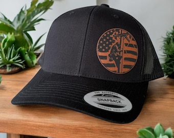 Lineman Gifts, Lineman Ideas for Boss, American Flag Patch Trucker Hat
