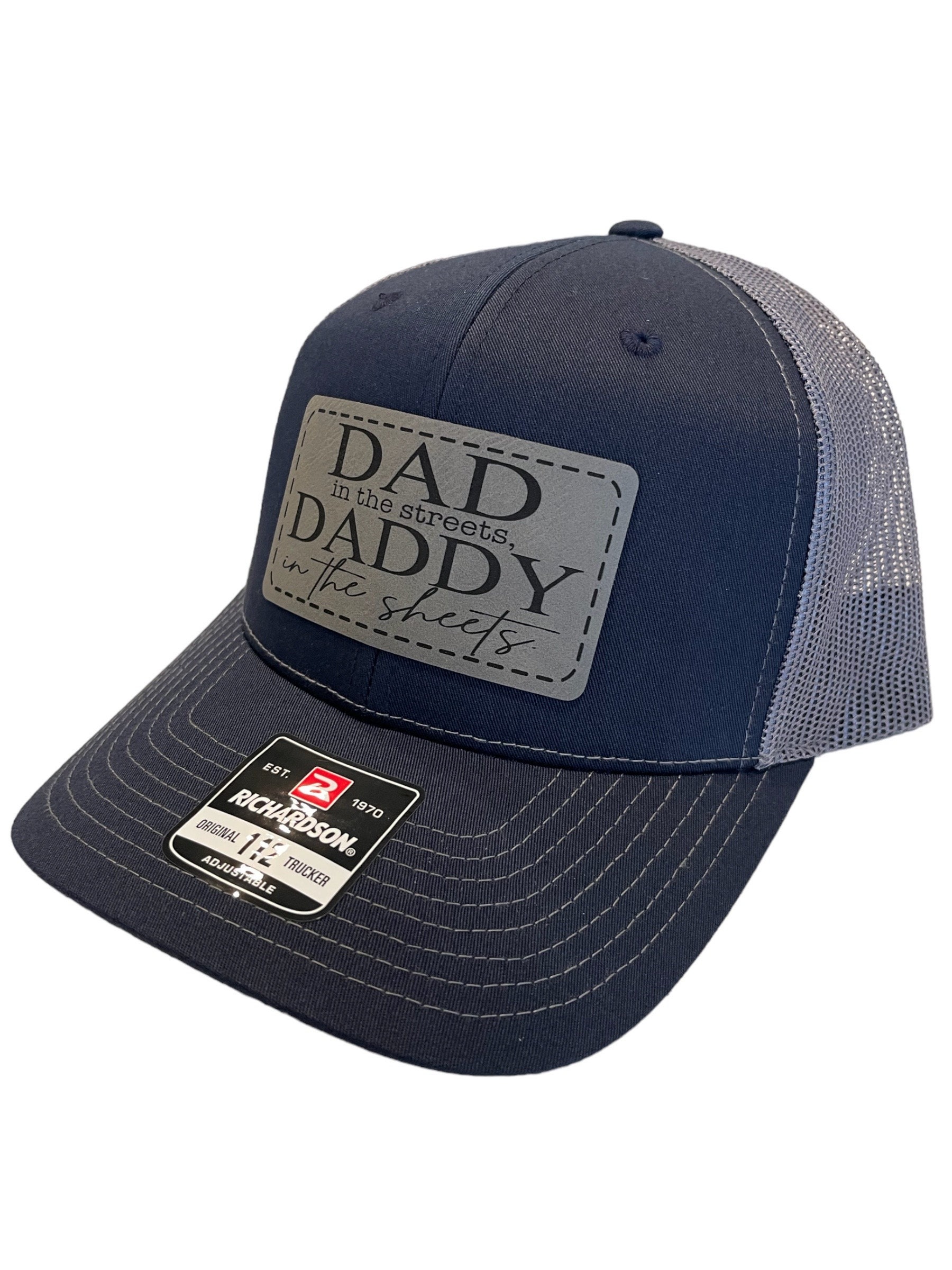 Cappello da camionista con toppa in pelle personalizzata: regalo per papà, Richardson 112 - Italia