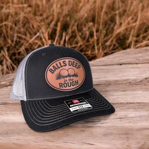 Funny Golf Christmas Gift, Balls Deep in the Rough Hat, Golf Trucker Hat for Men, Stocking Stuffer for Dad, Gag Gift for Golfer