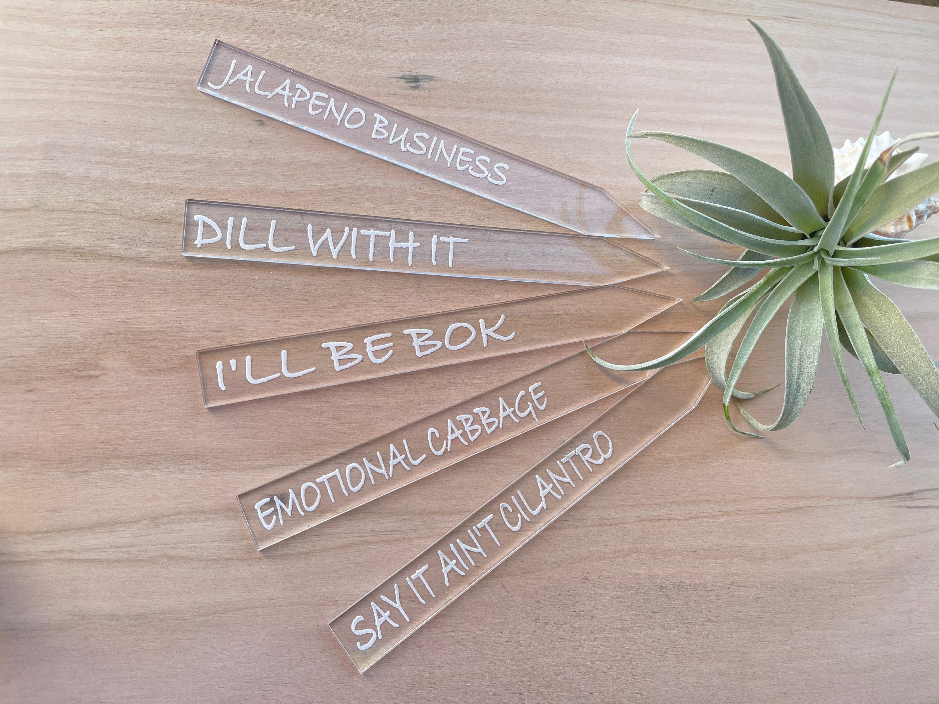 Funny Garden Markers Funny Garden Stakes Garden Pun Gifts Etsy