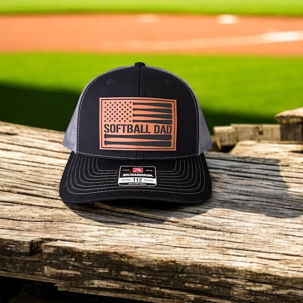 Gorra de béisbol para papá: Gorra de camionero con bandera estadounidense - Richardson 112 o Yupoong 6606