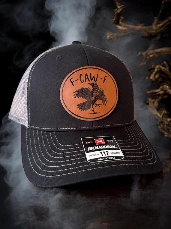 FCAWF Raven Trucker Hat, Funny Baseball Cap for Men