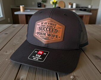 Funny Husband Trucker Hat, Mens Gift From Wife, Richardson 112 Snapback