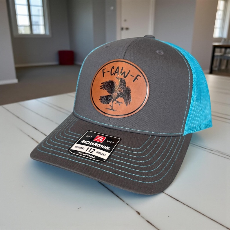 F CAW F Crow Trucker Hat, Sarcastic Bird Patch, Funny Baseball Cap image 18
