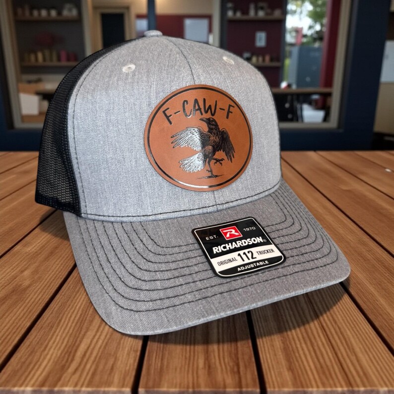 F CAW F Crow Trucker Hat, Sarcastic Bird Patch, Funny Baseball Cap image 19