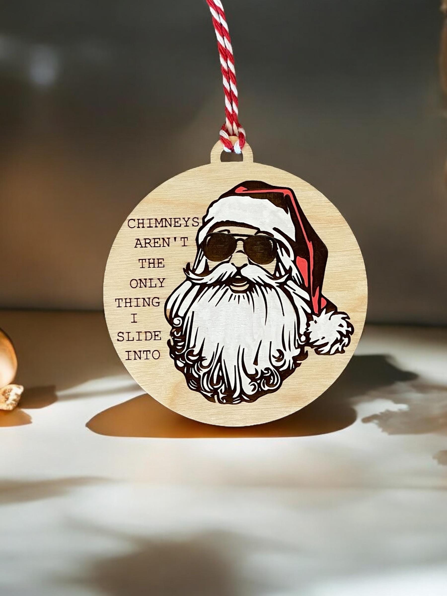 Cheeky Hipster Santa Ornament