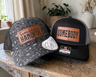 Somebody's Handful Matching Couple Hats, Funny His and Her Gifts