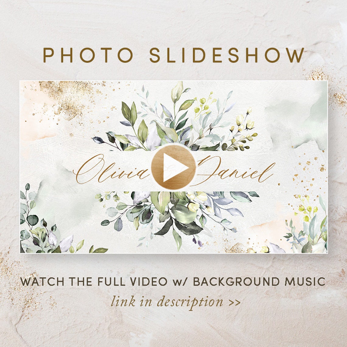 Photo Slideshow W/ Background Music for Wedding Save the Etsy