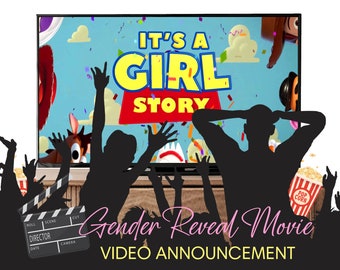 Gender Reveal Video Announcement, Gender Reveal Movie Party, Boy or Girl Gender Reveal Video, Toy Story Gender Reveal