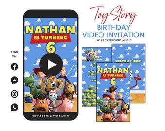 Toy Story Video Invitation, Toy Story Woody Buzz Birthday Video Invitation, Toy Story Invitation Ideas, Toy Story Birthday Invitation