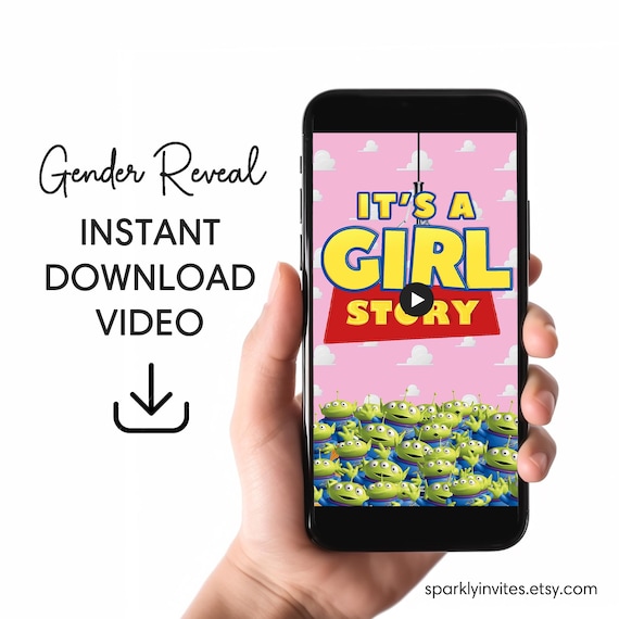 Gender Reveal Video Announcement | Instant Download | Boy or Girl Announcement | It's a Girl