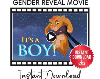 Löwenkönig Gender Reveal Video: Sofortiger Download (MP4-Format)