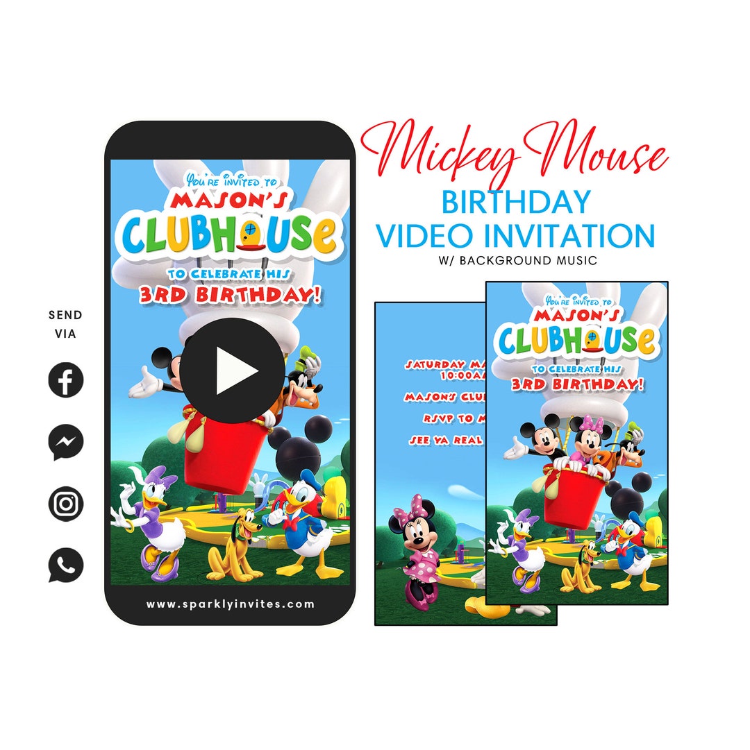 Invito video per il compleanno di Mickey Mouse Clubhouse Italia