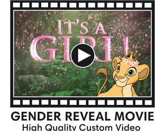 Baby Girl Nala Gender Reveal Video: Lion King Movie Theme