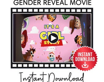 Toy Story Girl Gender Reveal Video: Instant Download (MP4 File)