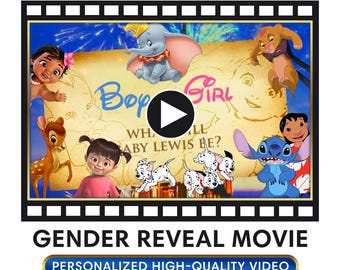 Magical Storybook Gender Reveal Video (MP4 Digital File)