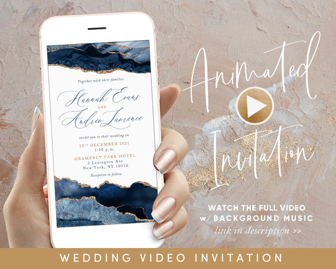 Wedding Video Invite Wedding Video Invitation Modern Save The Date Animated Invitation