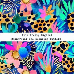 Électrique jungle léopard aquarelle dynamique transparente répétition motif utilisation commerciale impression sur tissu sublimation