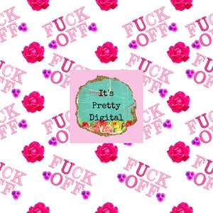Sweary seamless pattern, profanities, surface pattern, surface design, swear word digital pattern, sarcastic seamless, fabric design