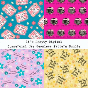 freche Schimpfwort-Muster Bundle- kommerzielle Nutzung digitaler Download