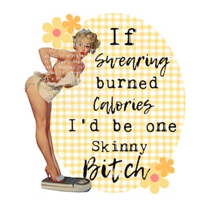 schwören freche retro pin up svg png clip art Hausfrauen kommerzielle Nutzung digitale Sublimation Download lustig