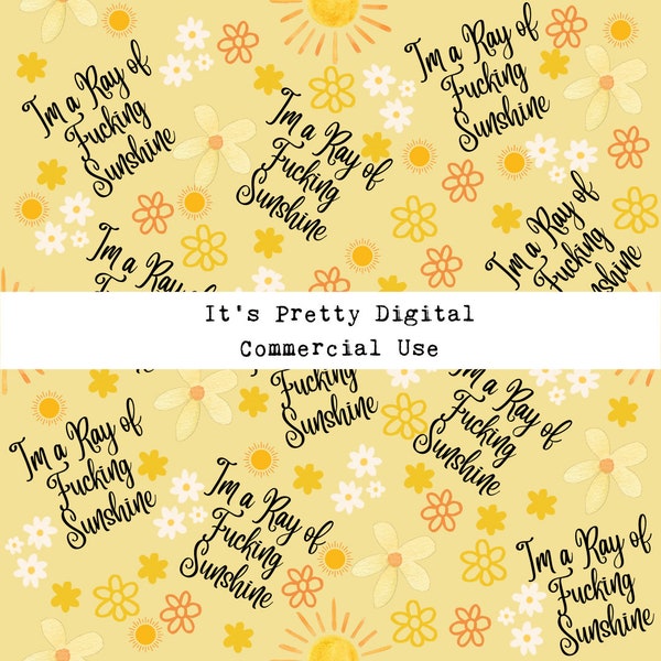 Ray of sunshine sweary swear word seamlesss commercial use digital pattern fabric printing sublimation background rude words