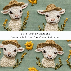 faux embroidery lambs seamless textured repeat pattern 3d seamless fil for fabric printing commercial use sublimation tumbler background