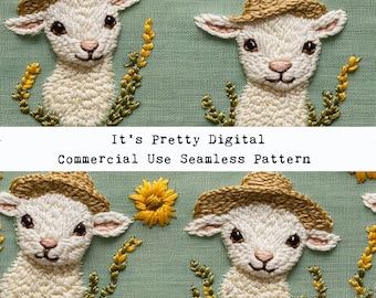 faux embroidery lambs seamless textured repeat pattern 3d seamless fil for fabric printing commercial use sublimation tumbler background