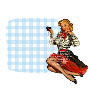 sublimation background retro sassy vintage pinup 50&#39;s housewife clip art svg png commercial use