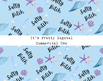 Salty Bitch digital seamless fabric pattern surface design swear word digital commercial use tumbler sublimation background wallpaper