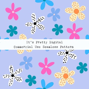 retro floral flowers commercial use digital backgrounds sublimation file custom fabric printing digital paper seamless repeat pattern