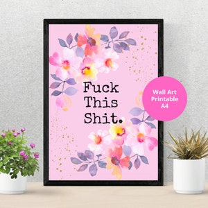 Diese Shit A4 druckbare digitale Design digitale Kunst druckbare Kunst A4 Design Schimpfwort Schimpfwort Karte Kunst Sublimation