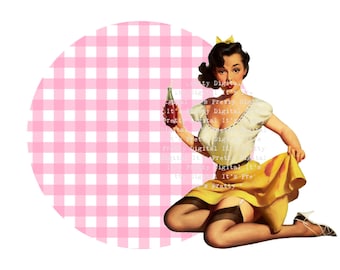 sassy retro housewives vintage pin up clip art png svg sublimation commercial use mug design digital download add you own phrase