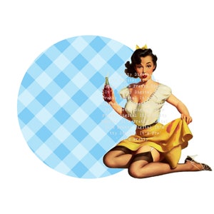 Sassy retro pinup girls vintage housewife digital download sublimation file commercial use