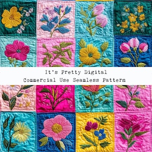 realistic 3d three dimensional patchwork quilt custom seamless fabric printing design sublimation commercial use