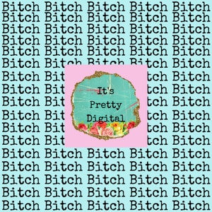 Bitch seamless pattern, swear word surface design, swear word design, profanity surface pattern, sweary digital design, sarcastic digital